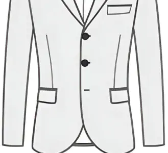 THREE BUTTON SINGLE BREASTED SUIT JACKET